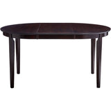 Contemporary Oval Dining Table in Dark Brown Cappuccino Wood Finish