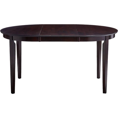 Contemporary Oval Dining Table in Dark Brown Cappuccino Wood Finish