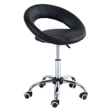 Black Saddle Adjustable Hydraulic Rolling Swivel Massage Salon Stool Chair