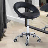 Black Saddle Adjustable Hydraulic Rolling Swivel Massage Salon Stool Chair