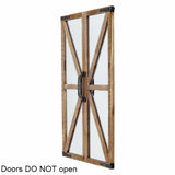 Rustic Vintage Faux Barn Doors Farmhouse Wall Mirror