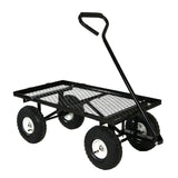 Heavy Duty Black Wheelbarrow Steel Log Garden Cart