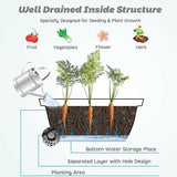 Modern Vertical 3-Tier Indoor Outdoor Black PP Raised Garden Bed Planter Box