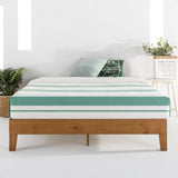 Full size Mid-Century Modern Solid Wood Platform Bed Frame in Natural