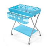 Blue Folding  Wide Nursery Baby Diaper Changing Table