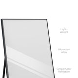 Black Large Full Length Leaning Wall or Hanging Mirror