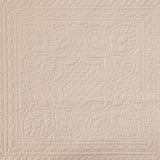 King Size 3 Piece Reversible Scalloped Edges Microfiber Quilt Set in Blush