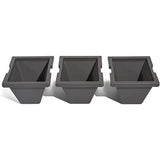 Black Rectangular Raised Garden Bed Planter Box with Removeable Trays