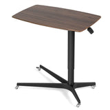 Adjustable Mobile Standing Desk Large TV Tray Table with Lockable Wheels