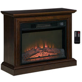 31 inch Brown Electric Fireplace Heater Dimmable Flame Effect and Mantel w/ Remote Control