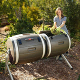 100-Gallon Compost Bin Tumbler Double Rotating Composter