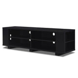 Modern Entertainment Center in Black Wood Finish - Holds up to 60-inch TV