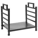 Modern Black Wrought Iron Indoor Outdoor Firewood Holder Log Rack