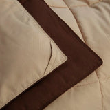 Full/Queen Traditional Microfiber Reversible 3 Piece Comforter Set in Brown