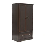 Rustic Cherry Drawer and Garment Rod Wardrobe Armoire