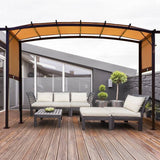 12 ft x 9 ft Steel Outdoor Pergola Gazebo Canopy Sun Shelter