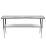 Heavy Duty 72 x 24 inch Stainless Steel Kitchen Restaurant Prep Work Table