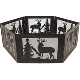 Deer Print Hexagon Portable Folding Steel Mesh Fire Pit w/ Carry Case
