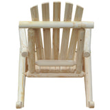 FarmHouse Classical Fir Wood Rocking Adirondack Chair Natural - Set of 2