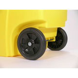 50 Gallon Yellow Commercial Heavy-Duty Trash Can with Black Lid