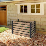 120 Gallon Outdoor Cedar Wooden Compost Bin in Natural Black Wood Finish