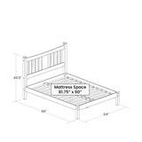 Queen Size Farmhouse Style Solid Wood Platform Bed with Headboard in Espresso