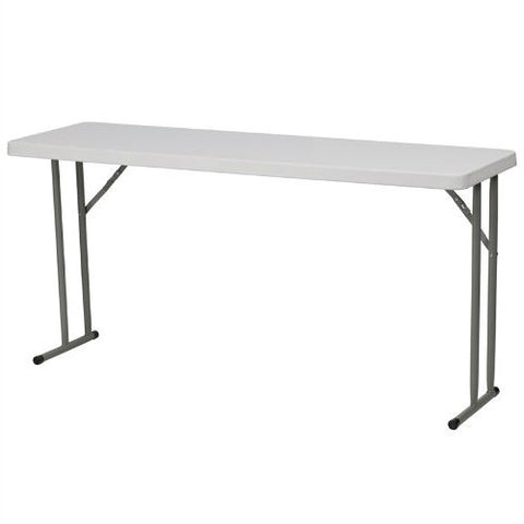 White Top Commercial Grade 60-inch Folding Table - Holds up to 330 lbs