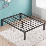 Full size Modern 16-inch Heavy Steel Metal Platform Bed Frame