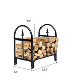 2 Ft. Small Indoor/Outdoor Heavy Duty Steel Firewood Storage Holder