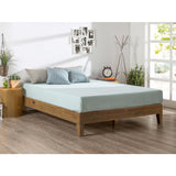 Full size Solid Wood Low Profile Platform Bed Frame in Pine Finish