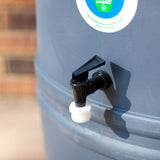 60-Gallon HDPE Food Grade Plastic Rain Barrel with Screw on Cover