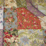 King size 100% Cotton Floral Quilt Set with 2 Shams and 2 Pillows