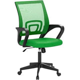 Green Modern Mid-Back Ergonomic Mesh Office Desk Chair with Armrest on Wheels