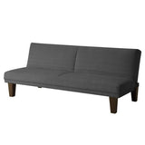 Grey Modern Upholstered Microfiber Adjustable Futon Sleeper Sofa