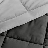 King/Cal King 3-Piece Microfiber Reversible Comforter Set in Grey / Light Grey