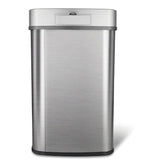 Grey 13-Gallon Stainless Steel Kitchen Trash Can with Motion Sensor Lid