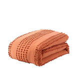 King size 5-Piece 100-Percent Cotton Clip Dot Comforter Set in Brick Orange