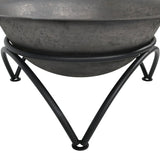23.5 inch Wood-Burning Small Cast Iron Fire Pit Bowl with Stand
