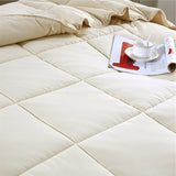 Full/Queen Traditional Microfiber Reversible 3 Piece Comforter Set in Ivory