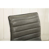 Heavy Duty Gray Channel-Tufted Conference Chair