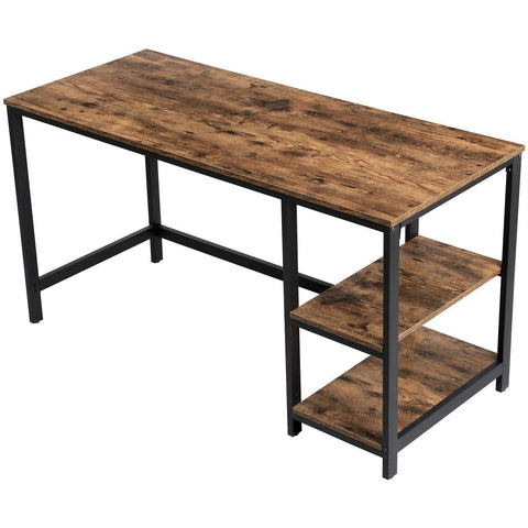 55 Inch Industrial Wood Metal Computer Writing Desk Left or Right Facing
