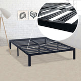 King Metal Platform Bed Frame with Heavy Duty Slats