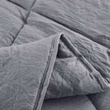 King Size Grey 3 Piece Microfiber Reversible Comforter Set