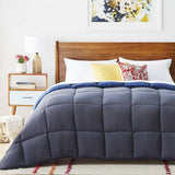 King All Seasons Grey/Navy Reversible Polyester Down Alternative Comforter