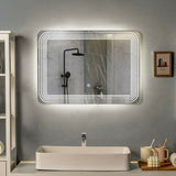 3 Tone LED Touch Sensor Wall Mounted Bathroom Mirror