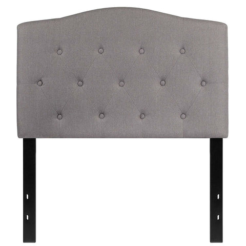 Twin size Light Grey Upholstered Button Tufted Headboard