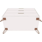 Modern Scandinavian Style Bedroom 3-Drawer Dresser in White Wood Finish