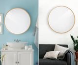 36 Inch Round Bathroom Vanity Wall Mirror Frame Matte Gold