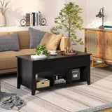 Modern Black Wooden Lift Top Coffee Table