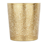 1.3 Gallon Round Perforated Copper Gold Metal Waste Basket Trash Can